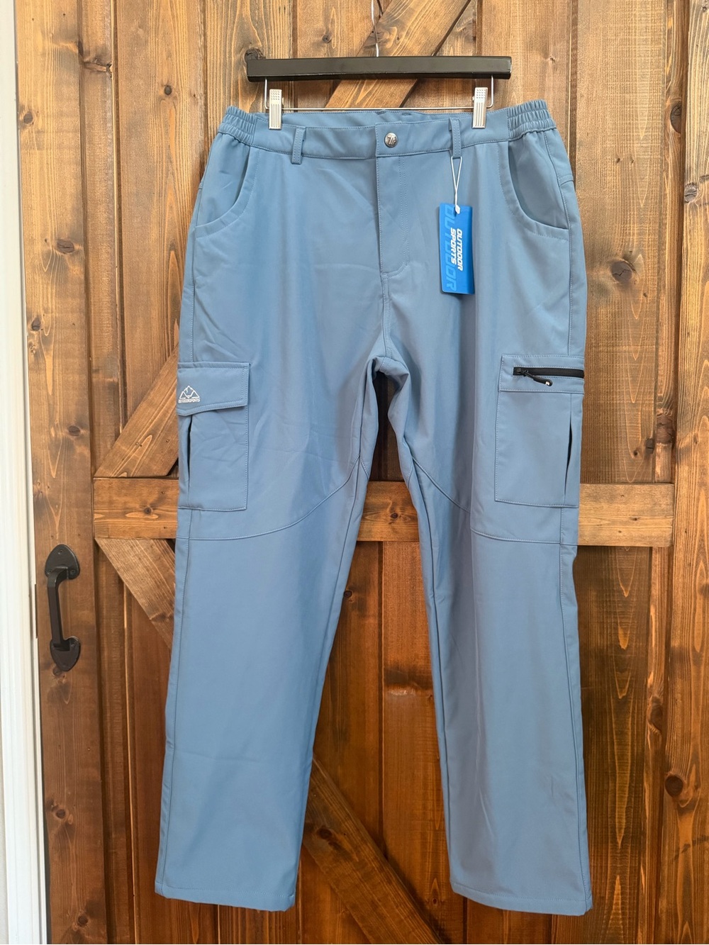 NWT Outdoor Sports Sz XXL Men’s Fleece Lined Blue/Gray Pants Straight Leg Warm